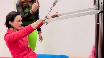 Preity Zinta’s intense pilates session