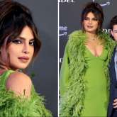Priyanka Chopra goes for the drama in green feather-embellished Valentino gown with heels for Citadel premiere in Rome; Nick Jonas goes ‘damn’