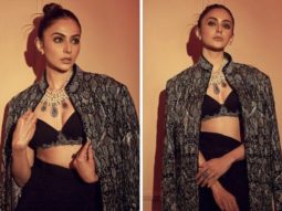 Rakul Preet Singh’s black custom Shantanu and Nikhil outfit for the launch of NMACC is party number for all moods