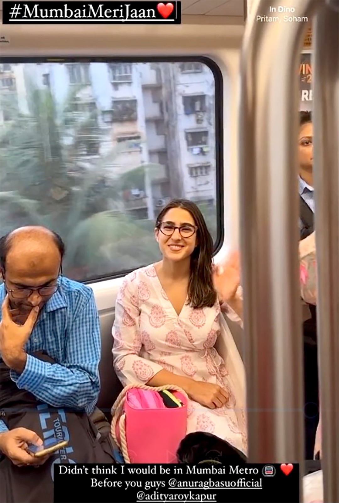 Sara Ali Khan travels in Mumbai Metro; dedicates post to Metro In Dino co-stars Aditya Roy Kapur and Anurag Basu