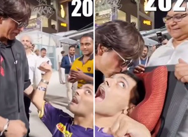 Shah Rukh Khan gives a sweet kiss to a differently-abled fan at Kolkata Knight Riders’ match; the fan tells him “I love you”, watch video 