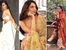 Sobhita Dhulipala’s ethnic fashion includes gorgeous ivory mirror work saree, breezy floral saree and rustic orange suit and we are taking notes