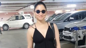 Tamannaah Bhatia looks elegant in this black outfit as she gets clicked at the airport