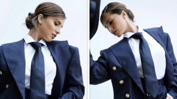 Tara Sutaria suits up in pinstriped pant-suit that’s high on drama and style