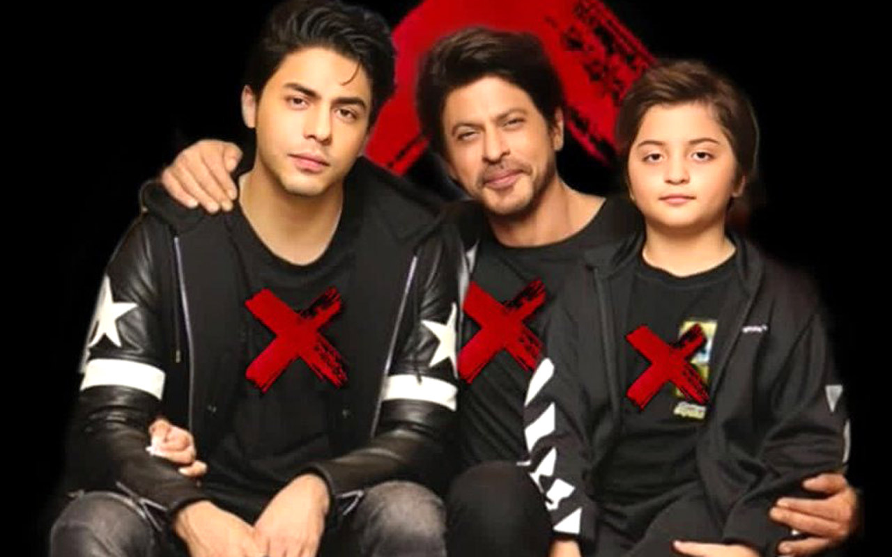 Shah Rukh Khan and his boys Aryan and AbRam Khan strike an adorable pose in viral photo; leaves fans gushing over them