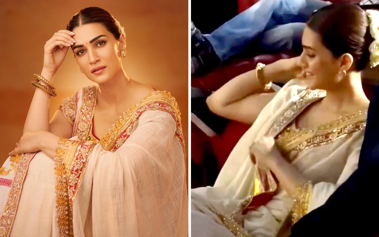 Adipurush Trailer Launch: Kriti Sanon gets a lot of love from fans for being humble as a video of her sitting on the ground goes viral