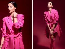 Ananya Panday embraces her inner barbie in pink, accessorising with a golden Judith Leiber bag for Rs. 49,02,83