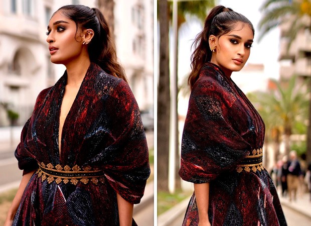 Cannes 2023: Influencer Niharika Nm turns the red carpet into her own personal runway in a wine-coloured gown by Shantanu & Nikhil : Bollywood News - Vimarsana News