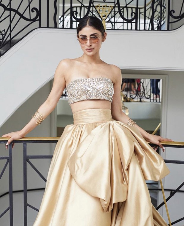 Cannes 2023: Mouni Roy shines bright in a ruffled golden skirt and silver embellished bustier
