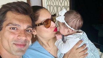 Bipasha Basu’s heart-warming video captures daughter Devi’s joyful car ride on Karan Singh Grover’s lap
