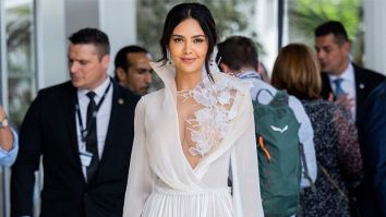 Esha Gupta shares she was “nervous” while walking in her high-slit gown at Cannes 2023 red carpet; says, “My stomach was upset”