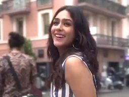 Happy girls are the best! Mrunal Thakur twirls around in stripes