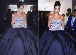 IIFA 2023: Nora Fatehi is a pure magic on the red carpet in a dramatic blue ball gown with a touch of 50s Glamour