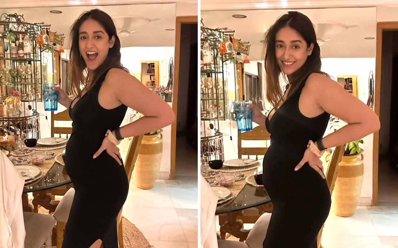 Expectant mom Ileana D’Cruz glows in black dress as she shows off baby bump; says, “Bump alert ‼️” : Bollywood News