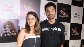 Lovely Couple! Aparshakti Khurana attends Saas Bahu Aur Flamingo screening with wife