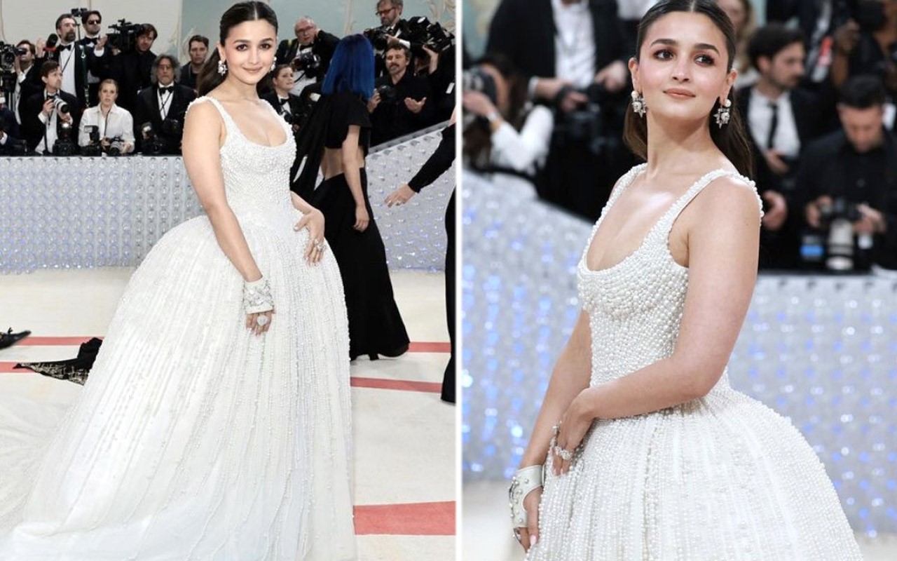 Met Gala 2023 Alia Bhatt Is An Angelic Vision As Makes Her Debut In A Pearl Embellished Gown By 