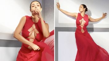 Malaika Arora sets hearts aflame in her fiery cut-out maxi dress