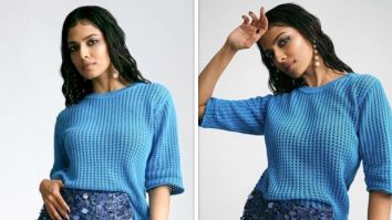 Malavika Mohanan looks like a fiery queen in a vibrant blue mesh top and sequined miniskirt