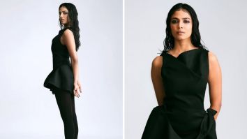 Malavika Mohanan takes centre stage in the iconic Little Black Dress by HMX Mugler, defining sophistication with every stride