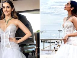 Manushi Chhillar is a whirlwind of elegance, gracing Cannes 2023 in tiered white corset gown
