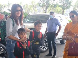 Mommy on duty! Genelia D’souza with mother in law & kids at the airport