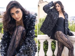 Mrunal Thakur casts a spell as she makes her Cannes 2023 debut in a black bodysuit with laced pants and sequin jacket