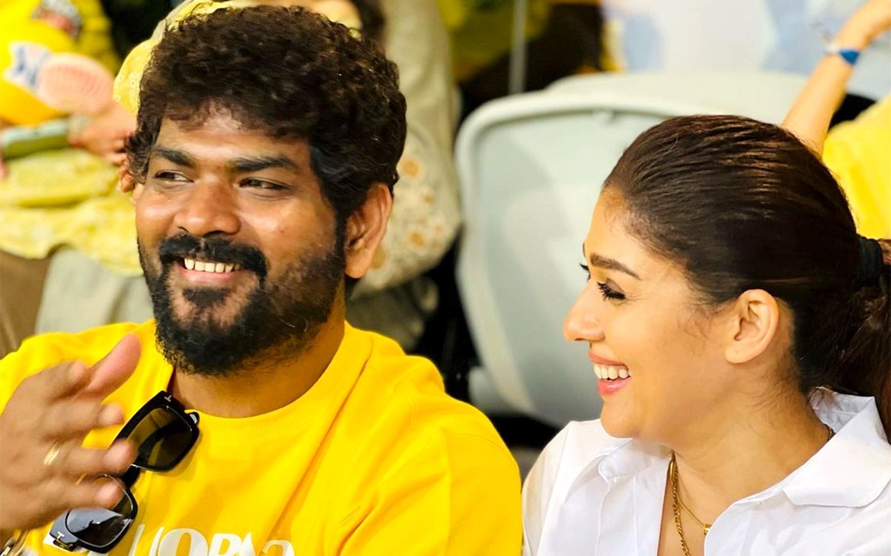 Nayanthara and Vignesh Shivan join CSK fans to cheer for MS Dhoni at IPL match : Bollywood News