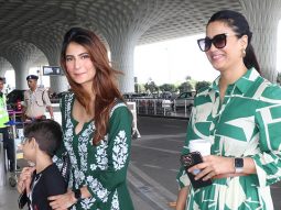 Palak Tiwari twins with mommy Shweta Tiwari at the airport