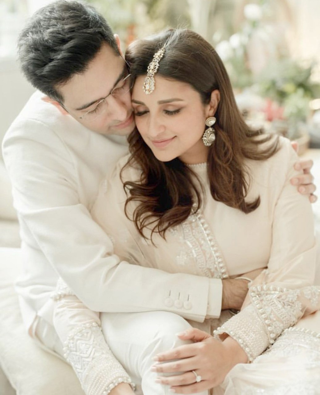 Parineeti Chopra dons Manish Malhotra-designed ivory kurta to seal the deal with Raghav Chaddha in coordinated pastel ensembles at their engagement