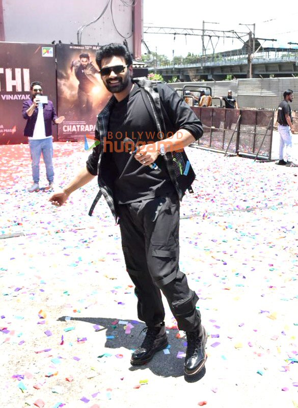 photos bellamkonda sreenivas snapped at the trailer launch of chatrapathi 6