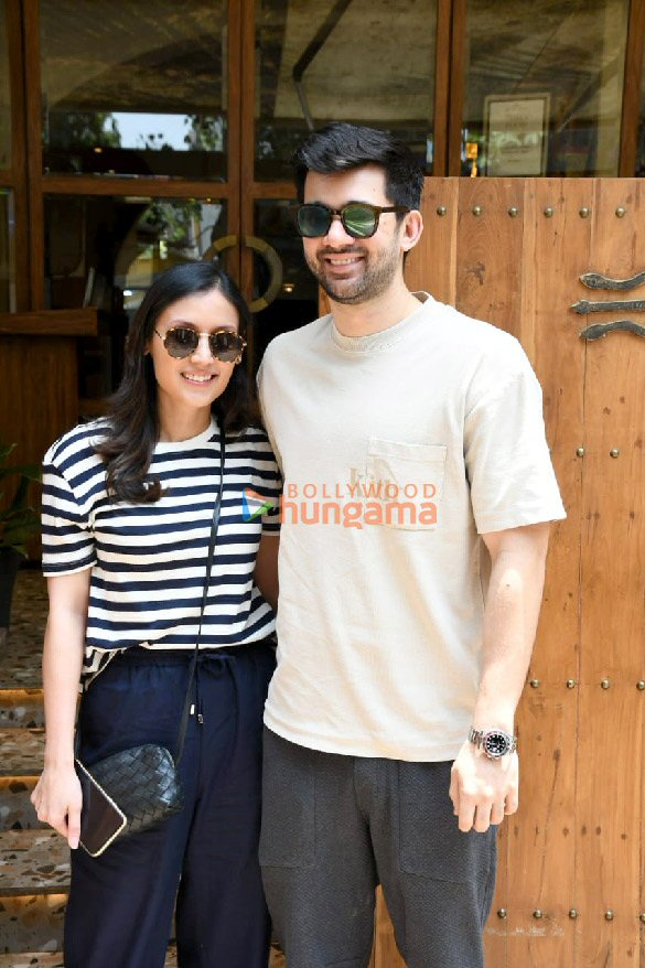 Photos: Karan Deol snapped with fiancé Drishya Acharya after a lunch date at La Loca Maria in Bandra | Parties & Events