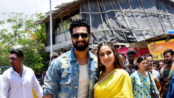 Photos: Vicky Kaushal and Sara Ali Khan snapped promoting Zara Hatke Zara Bach Ke at Juhu beach