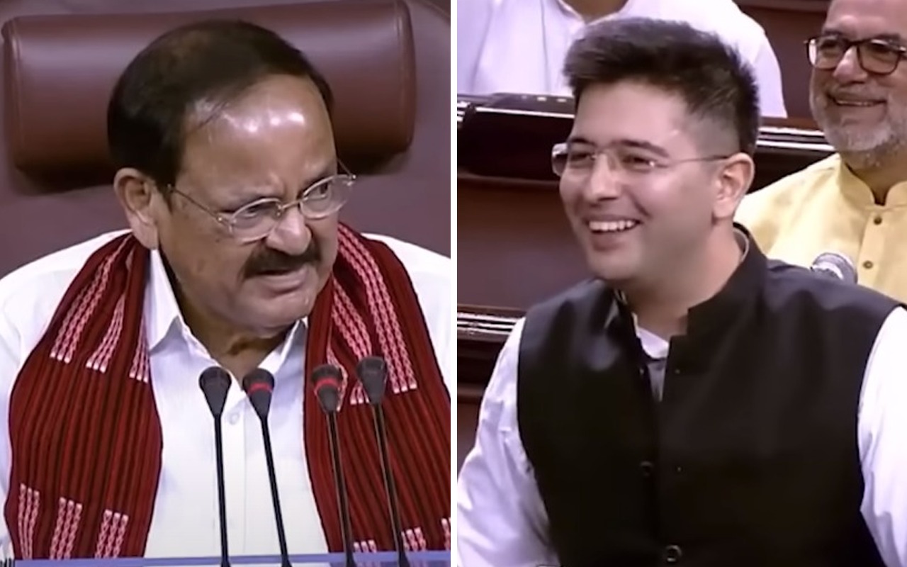 Raghav Chadha blushes when Venkaiah Naidu mentions ‘pehla pyaar’ at Parliament session amid engagement to Parineeti Chopra, video goes viral 