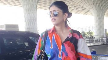 Sanjana Sanghi radiates fun vibes sporting colorful co-ords at the airport