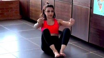 Soha Ali Khan intense work out session