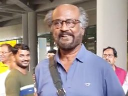 Superstar Rajnikanth gets clicked at the airport by paps
