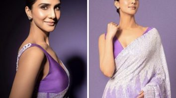 Vaani Kapoor bedazzles in Manish Malhotra’s ivory and lilac Saree