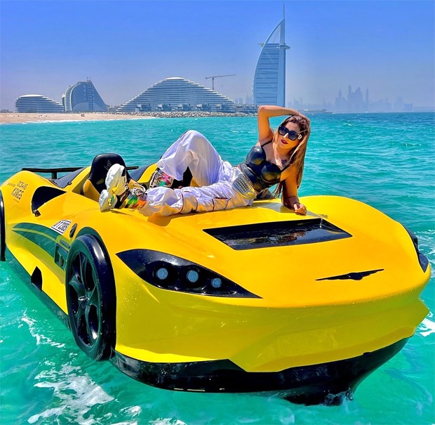 WATCH: Actress Roshni Kapoor's video posing on a jet car amidst the sea in Dubai goes VIRAL