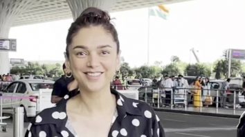Aditi Rao Hydari sports black polka dot co-ords at the airport