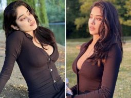 Janhvi Kapoor is a radiant vision in black, embracing the golden hour’s glow