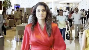 Kajol looks mesmerizing in a red wrap dress