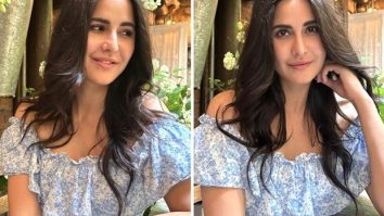 Katrina Kaif spends a chilling day at café dressed in blue off shoulder dress during holiday in New York; Vicky Kaushal reacts
