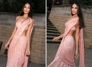 Lisa Haydon paints the town pink in Arpita Mehta’s shimmery saree worth Rs.3.85 Lakh, radiating glamour at sister Julia’s dreamy wedding