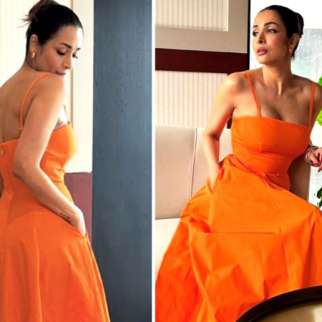 Malaika Arora’s vibrant orange dress from the Kate Spade racks is the