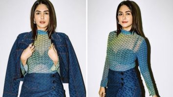 Mrunal Thakur makes a fashion statement in a stunning Rs. 38,000 denim skirt and jacket combo