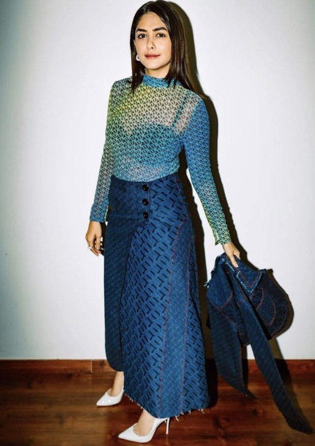 Mrunal Thakur makes a fashion statement in a stunning Rs. 38,000 denim skirt and jacket combo