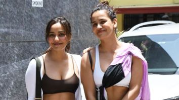 Neha Sharma & Aisha Sharma greet paps with a warm smile as they get clicked together
