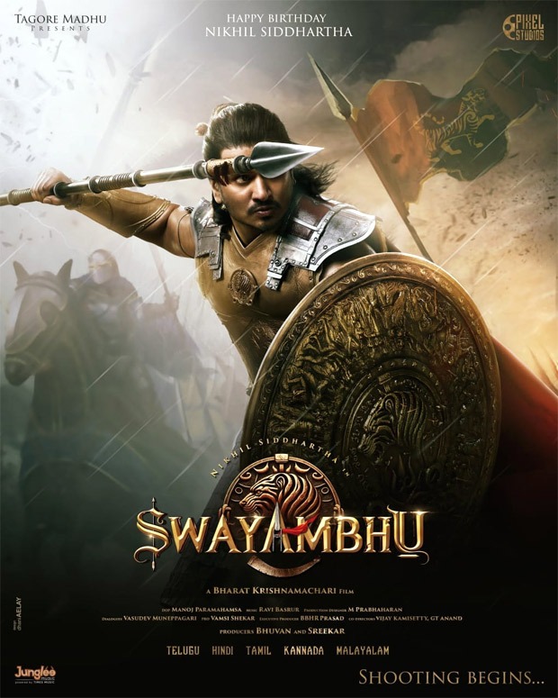 #Nikhil20 is titled Swayambhu; makers drop the ferocious first look