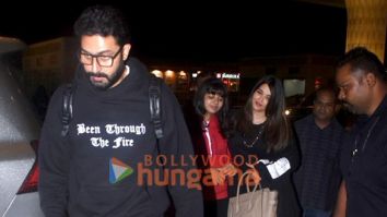 Photos: Abhishek Bachchan, Aishwarya Rai Bachchan and Dino Morea snapped at the airport