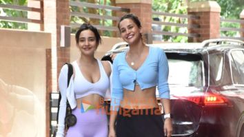 Photos: Neha Sharma and Aisha Sharma snapped outside the gym in Bandra